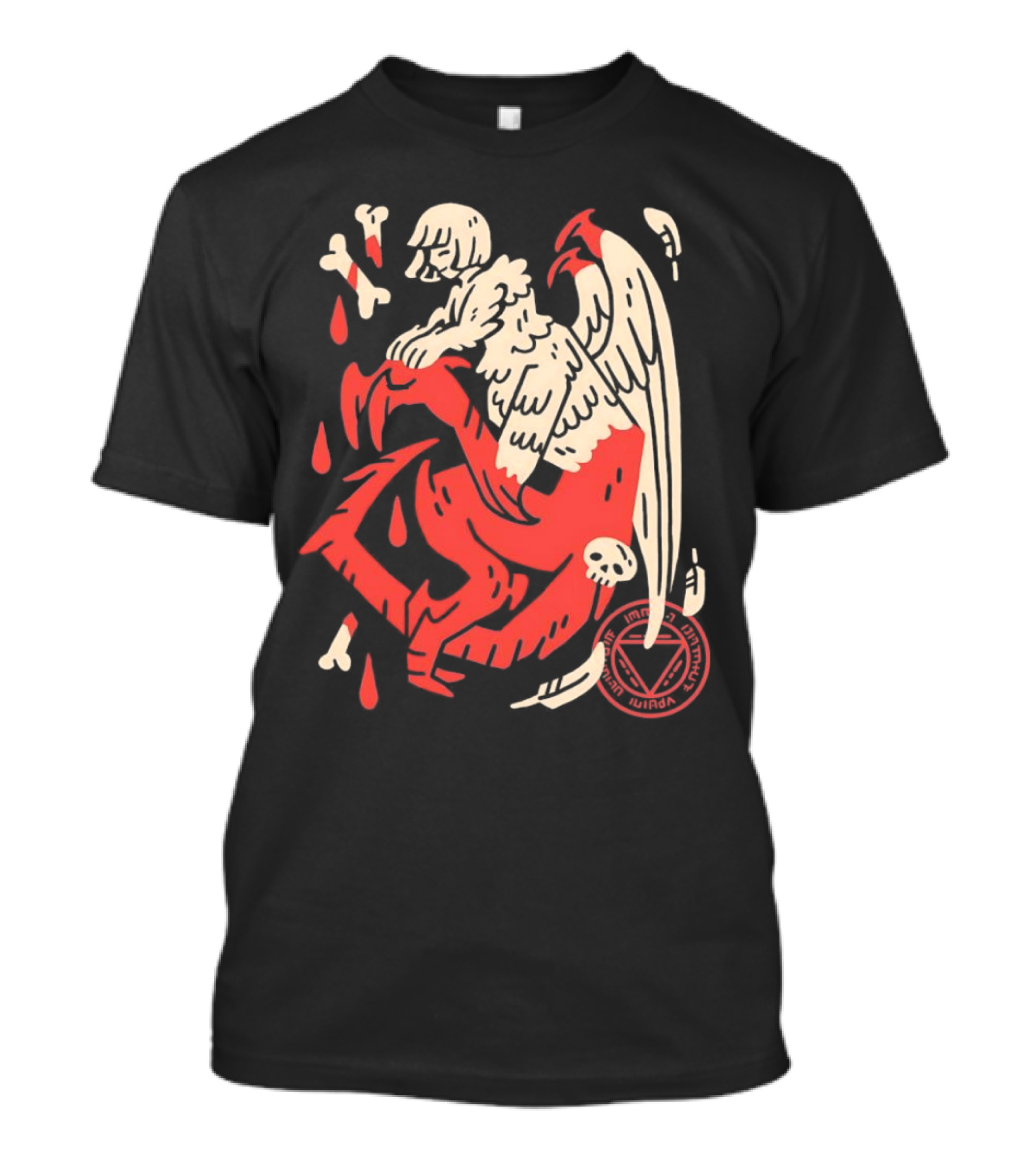 Falin Touden Dungeon Meshi Delicious In Dungeon Forbidden Magic Winged Creature With Skull And Bones T-Shirt
