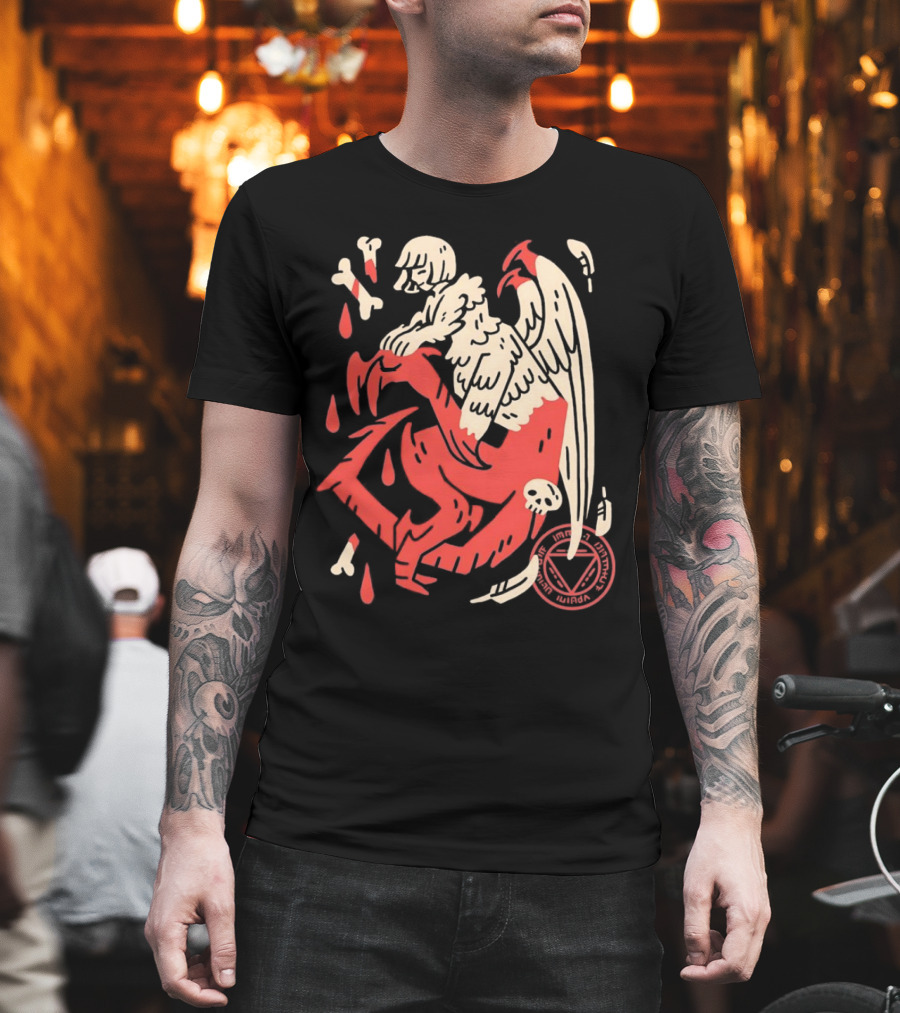 Falin Touden Dungeon Meshi Delicious In Dungeon Forbidden Magic Winged Creature With Skull And Bones T-Shirt