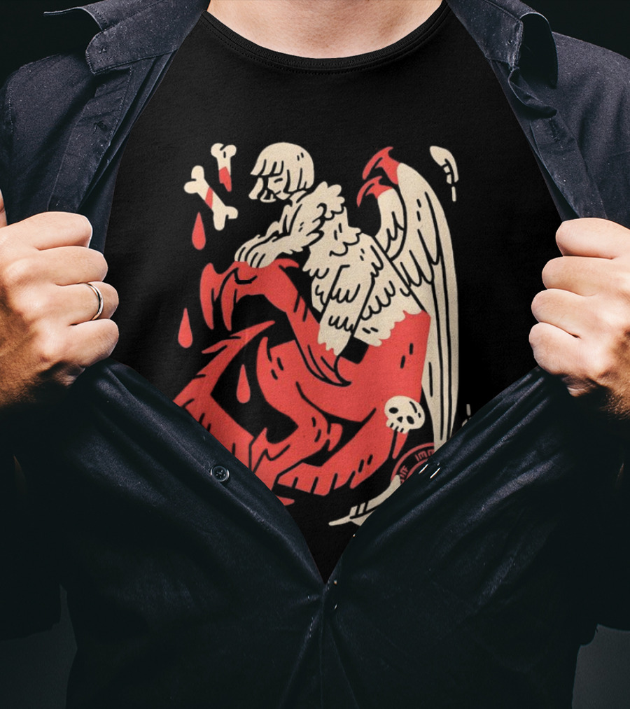 Falin Touden Dungeon Meshi Delicious In Dungeon Forbidden Magic Winged Creature With Skull And Bones T-Shirt