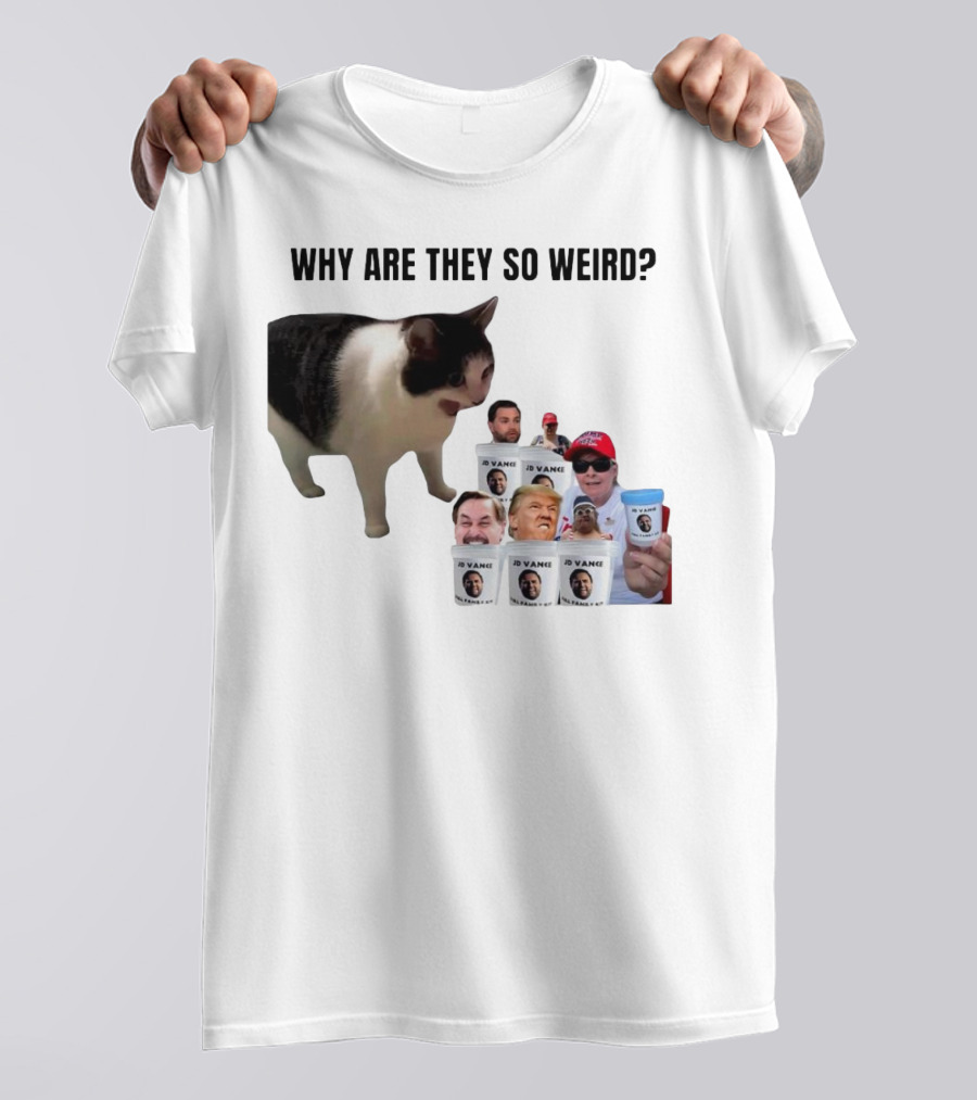 Cat Why Are They So Weird JD Vance Memes Full Family Kit T-Shirt