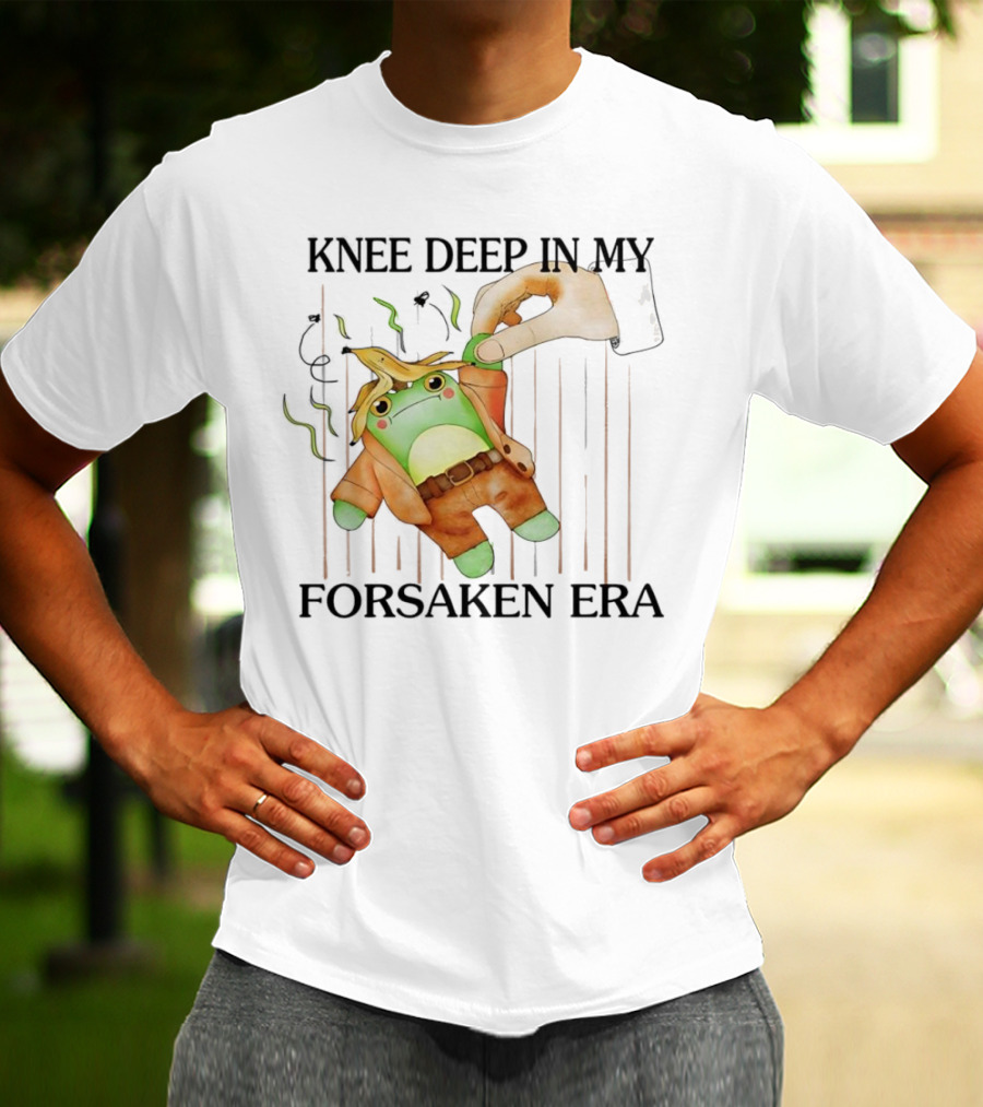 Knee Deep In My Forsaken Era Frog In Banana Peel T-Shirt