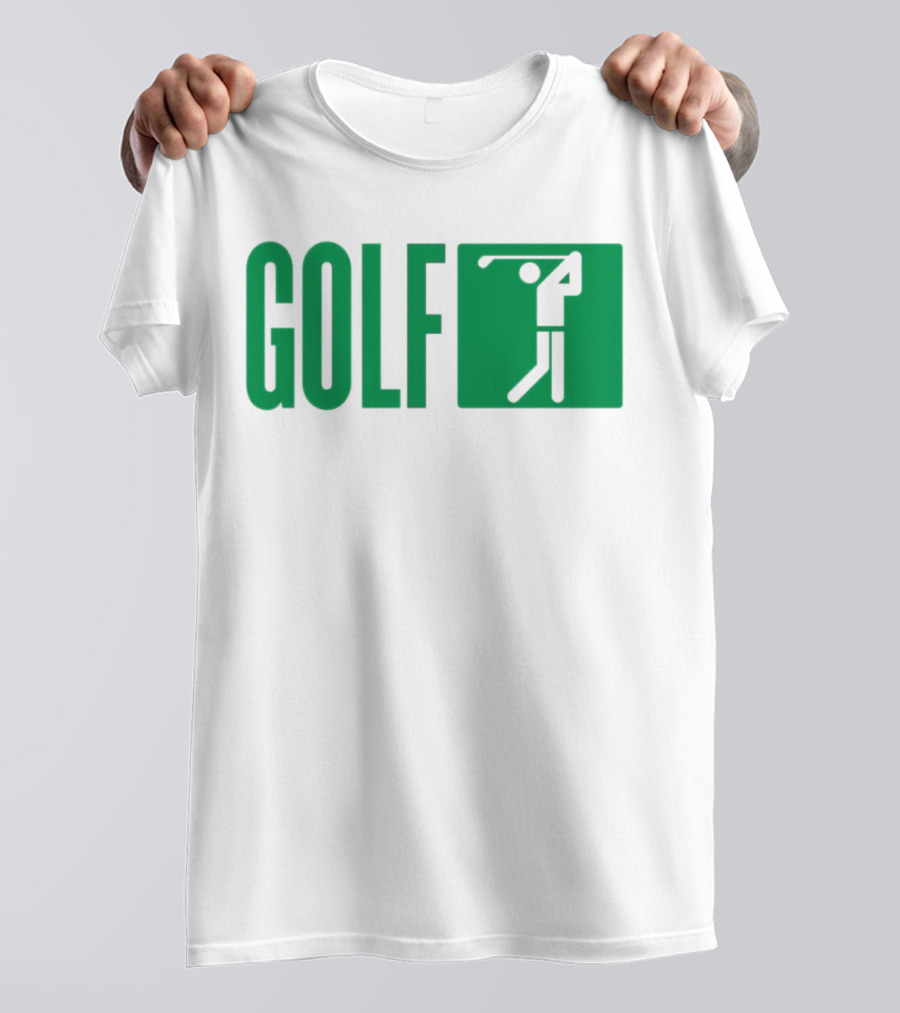 GOLF Swing Silhouette Icon Green T-Shirt