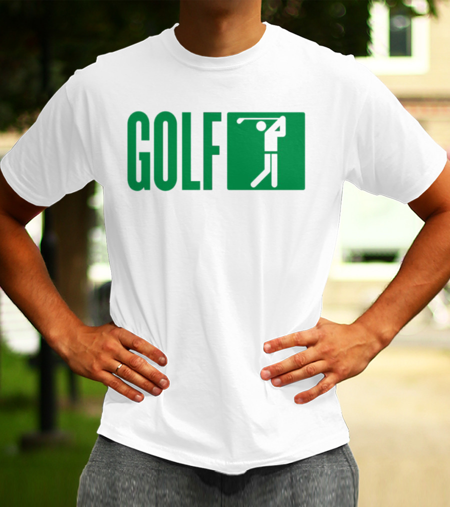 GOLF Swing Silhouette Icon Green T-Shirt