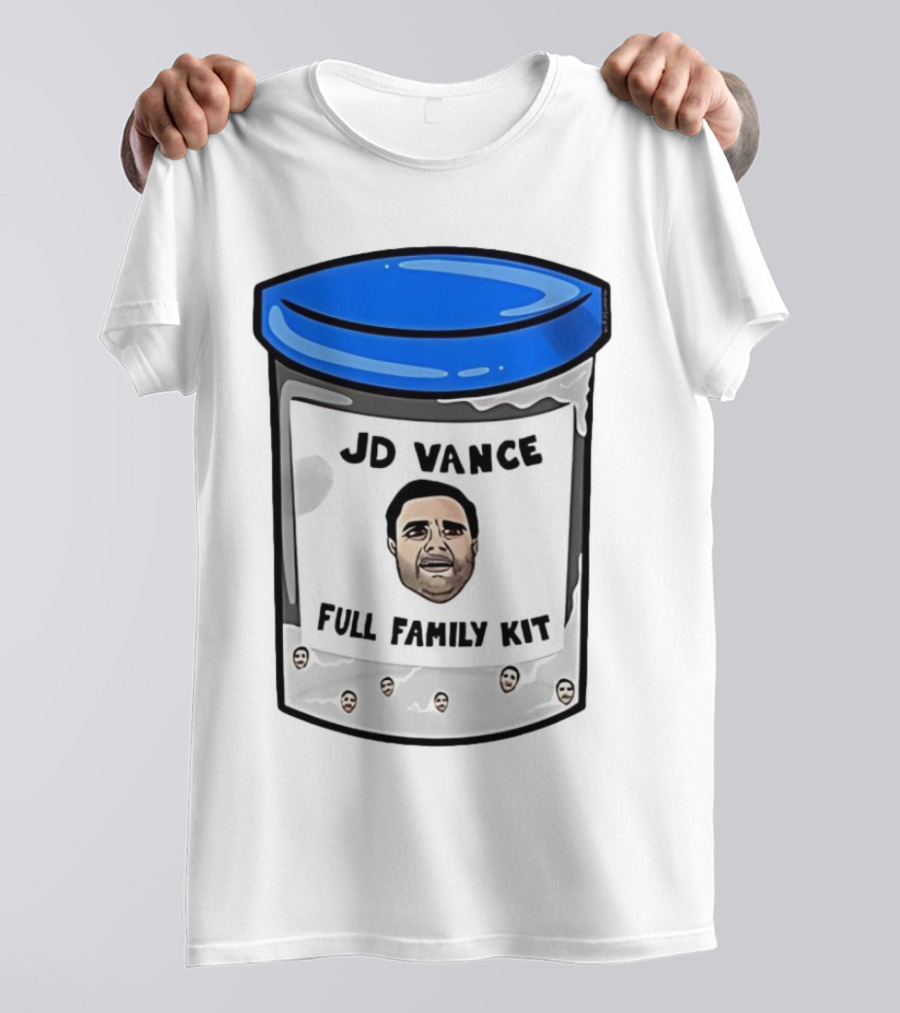 JD Vance Full Family Kit Face Jar Black Blue Lid T-Shirt
