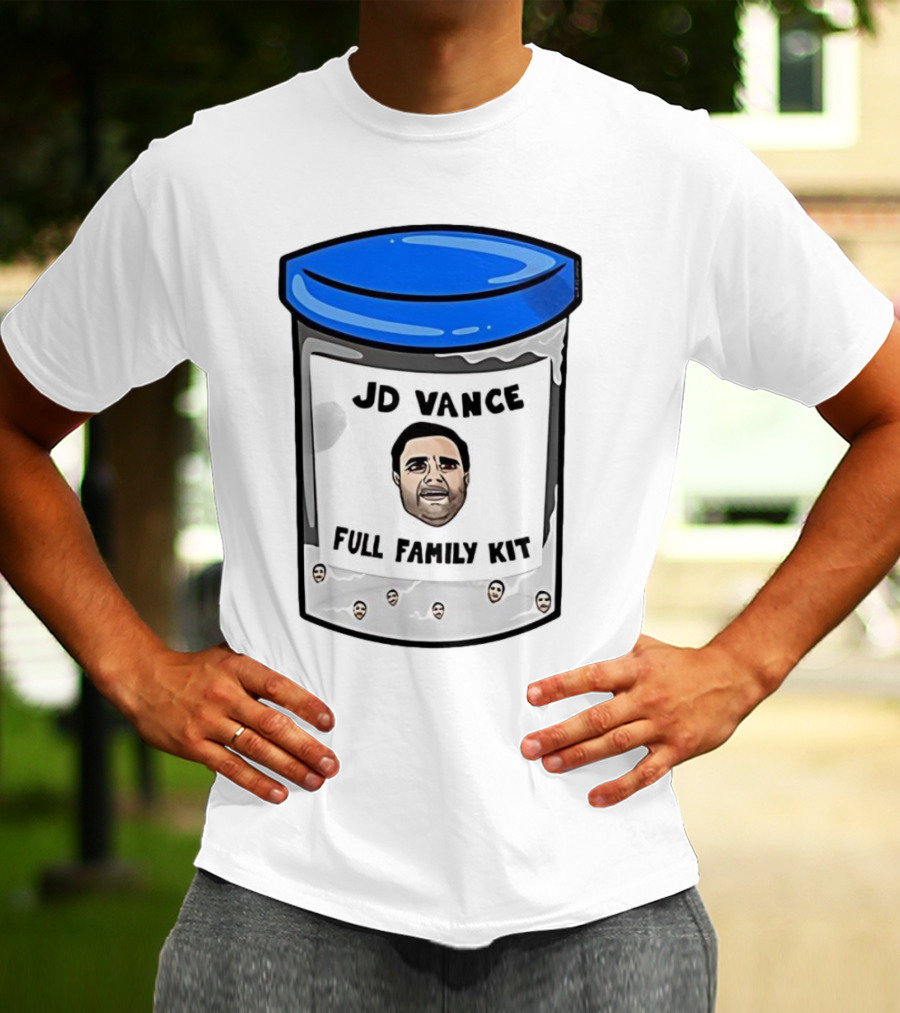 JD Vance Full Family Kit Face Jar Black Blue Lid T-Shirt