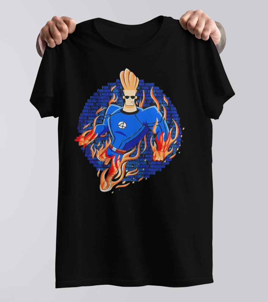Johnny Bravo Meets Johnny Storm Flame On Momma T-Shirt