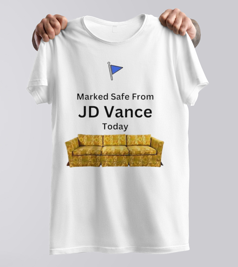 Marked Safe From JD Vance Today Yellow Floral Sofa T-Shirt