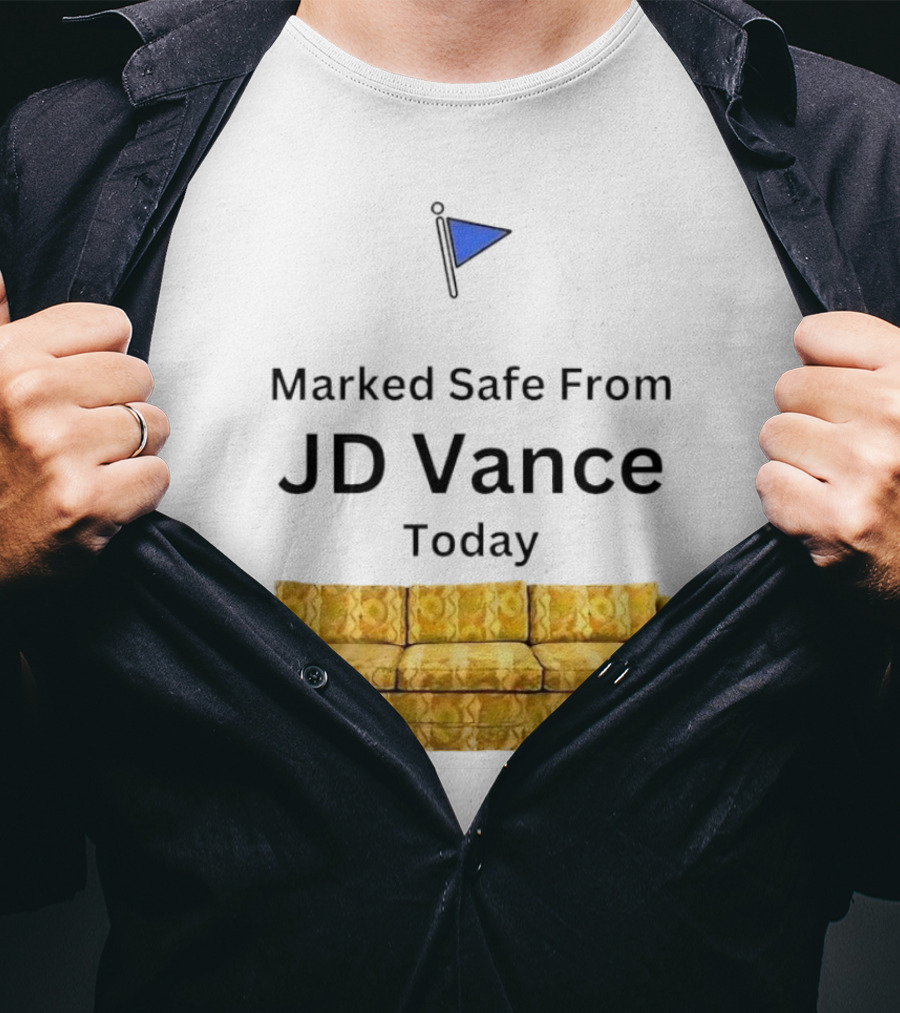 Marked Safe From JD Vance Today Yellow Floral Sofa T-Shirt