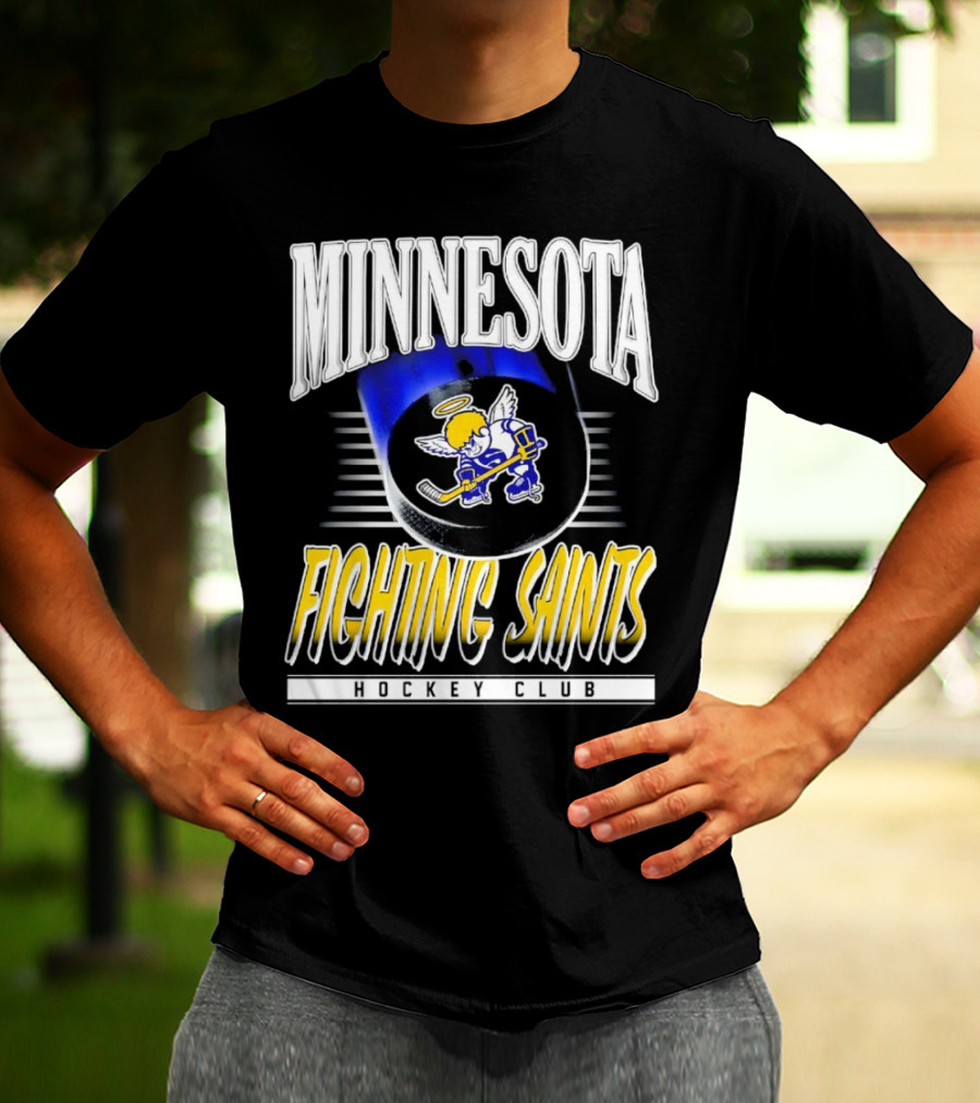 Minnesota Fighting Saints Hockey Club Winged Angel T-Shirt