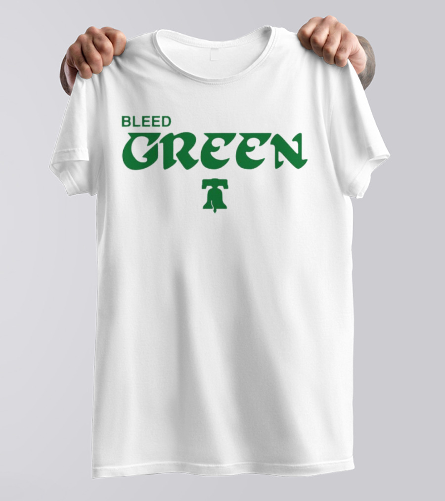 Philadelphia Eagles Bleed Green Liberty Bell T-Shirt