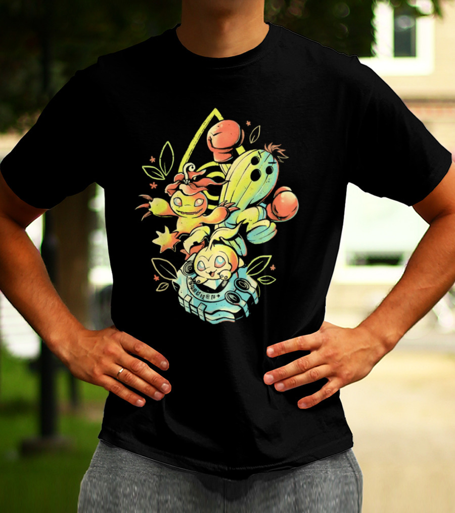 Tanemon Palmon Togemon Retro Digivice T-Shirt