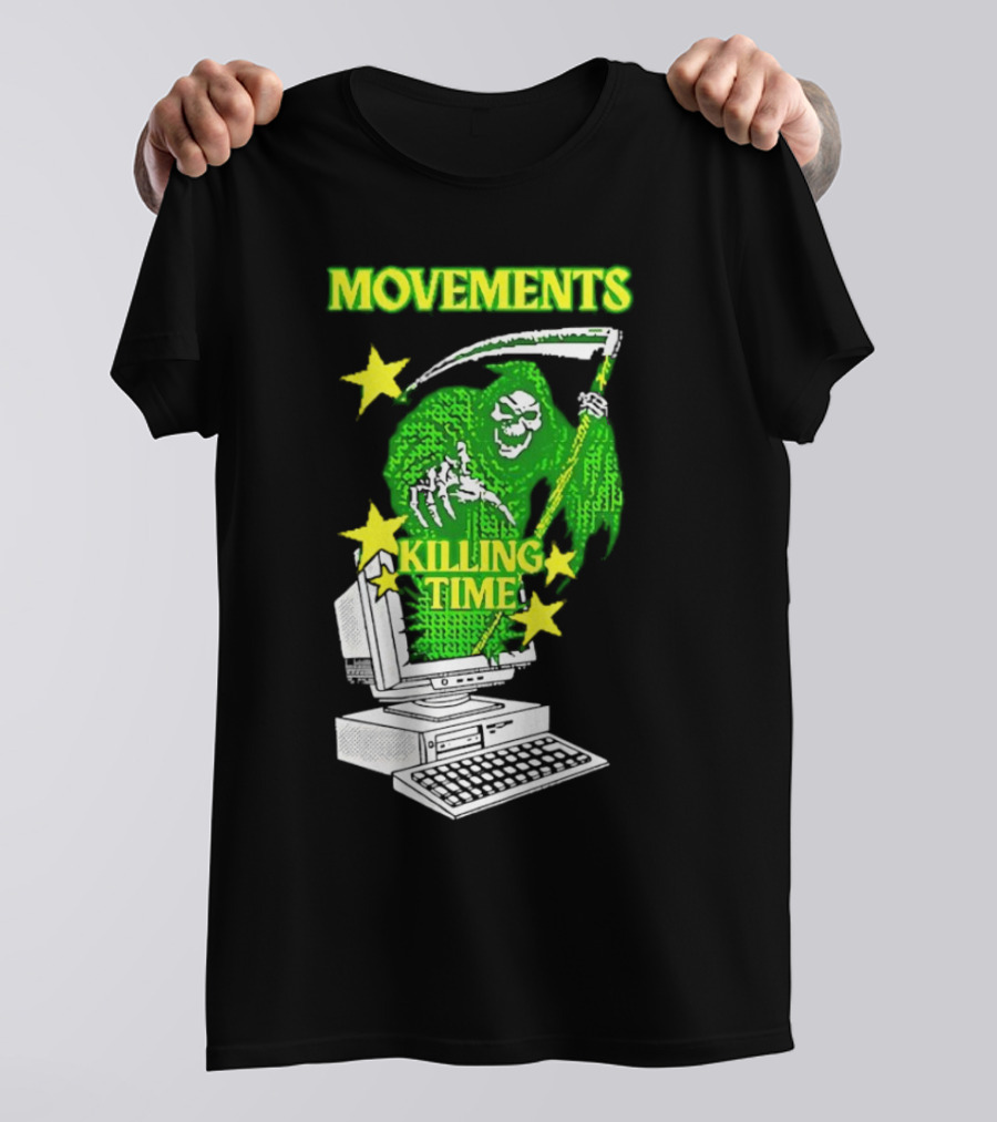 Movements Killing Time Reaper With Computer T-Shirt