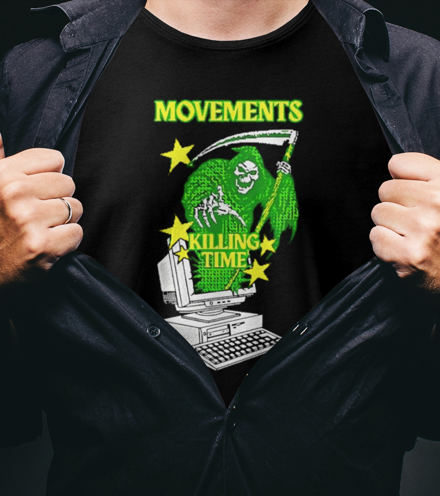 Movements Killing Time Reaper With Computer T-Shirt