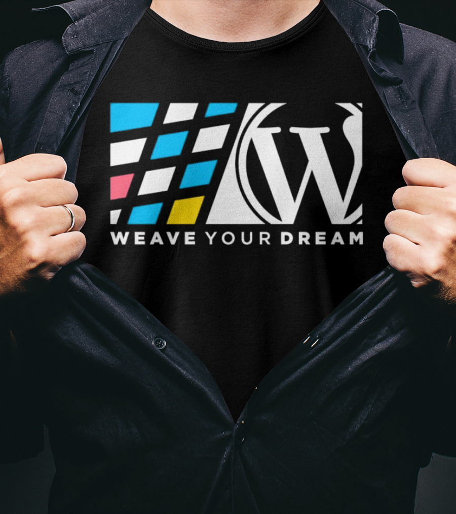 Weave Your Dream W Logo With Colorful Shapes T-Shirt