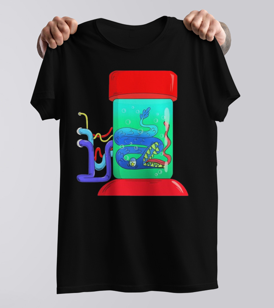 Viper In Colorful Science Lab Jar With Tubes T-Shirt