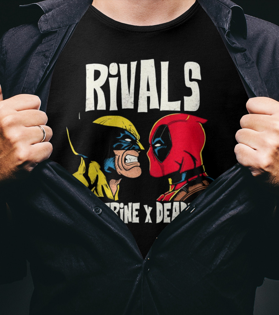 Rivals Wolverine X Deadpool Faceoff T-Shirt