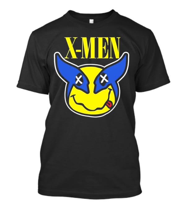 X-Men Wolverine Nirvana Smiley Face Crossover T-Shirt