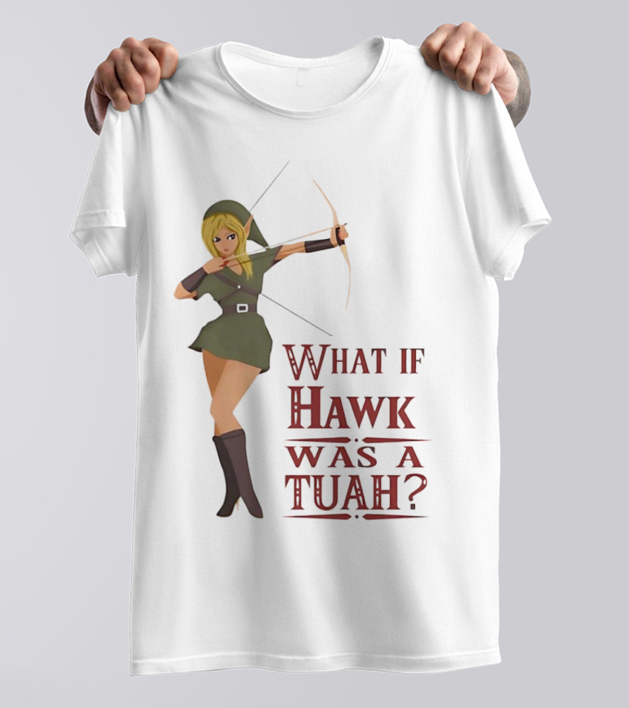 What If Hawk Was A Tuah? Zelda Archer In Green Tunic T-Shirt
