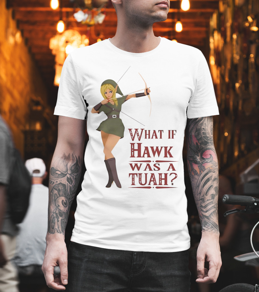 What If Hawk Was A Tuah? Zelda Archer In Green Tunic T-Shirt