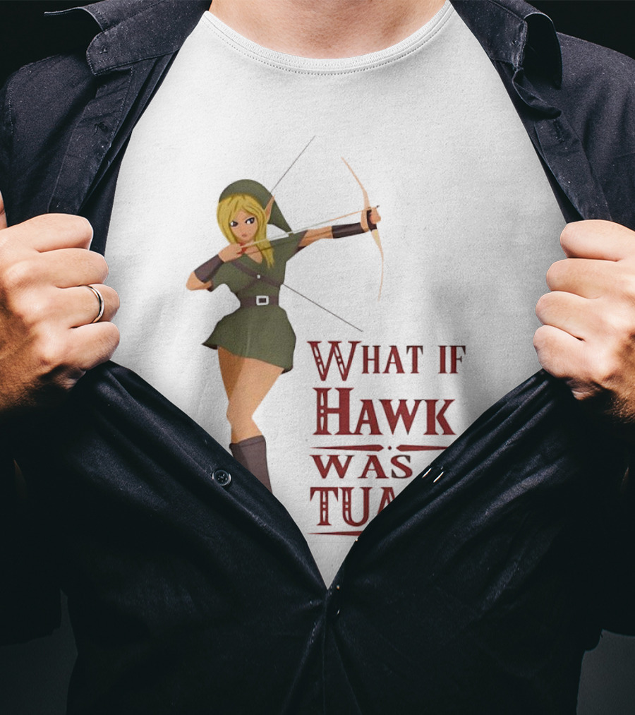 What If Hawk Was A Tuah? Zelda Archer In Green Tunic T-Shirt