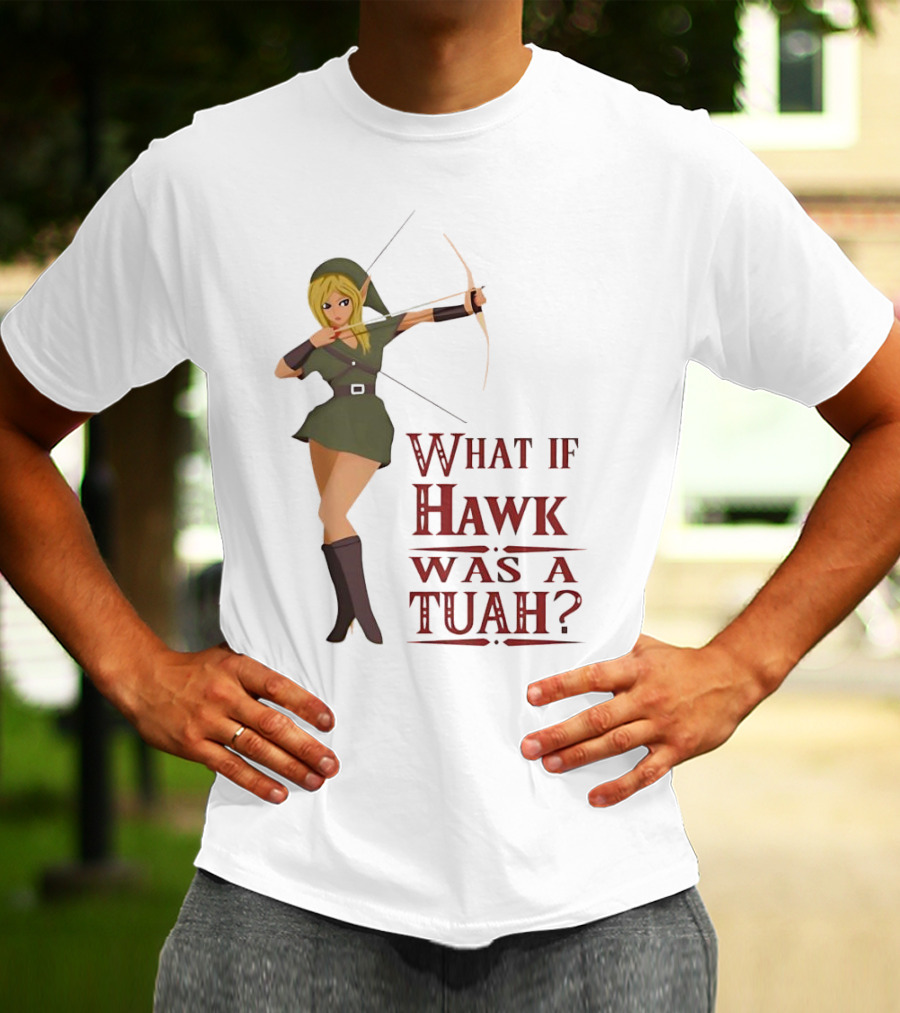 What If Hawk Was A Tuah? Zelda Archer In Green Tunic T-Shirt