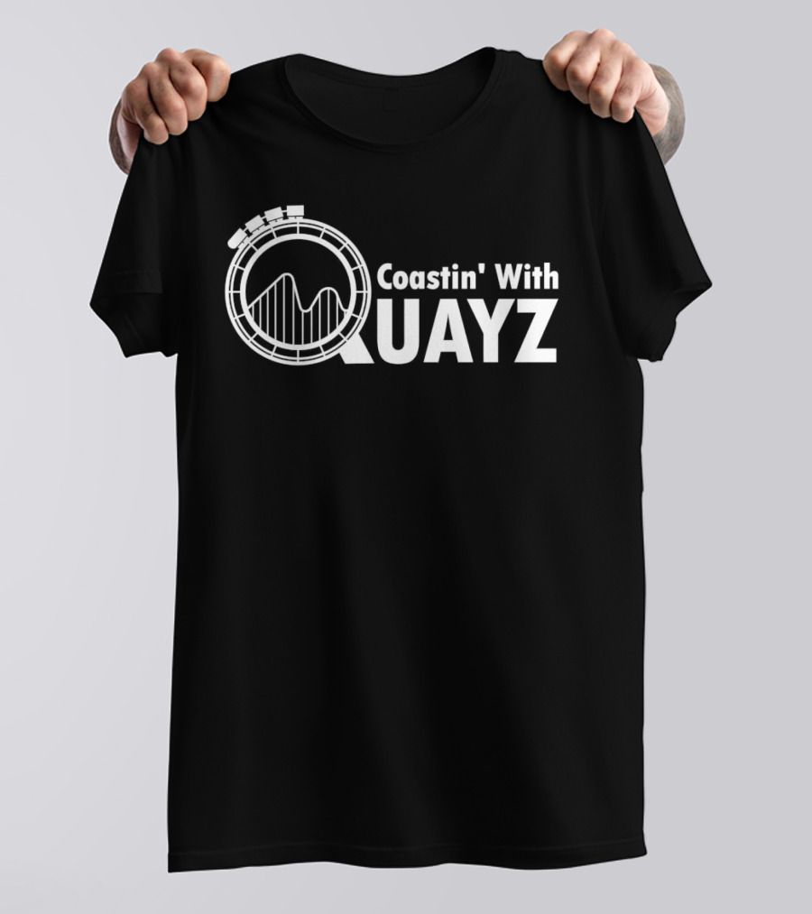 Coastin' With Quayz Roller Coaster Line T-Shirt