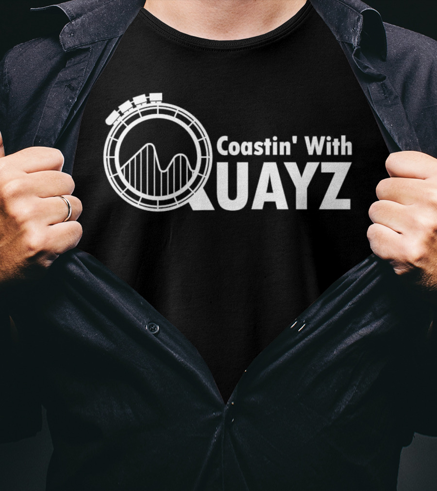 Coastin' With Quayz Roller Coaster Line T-Shirt