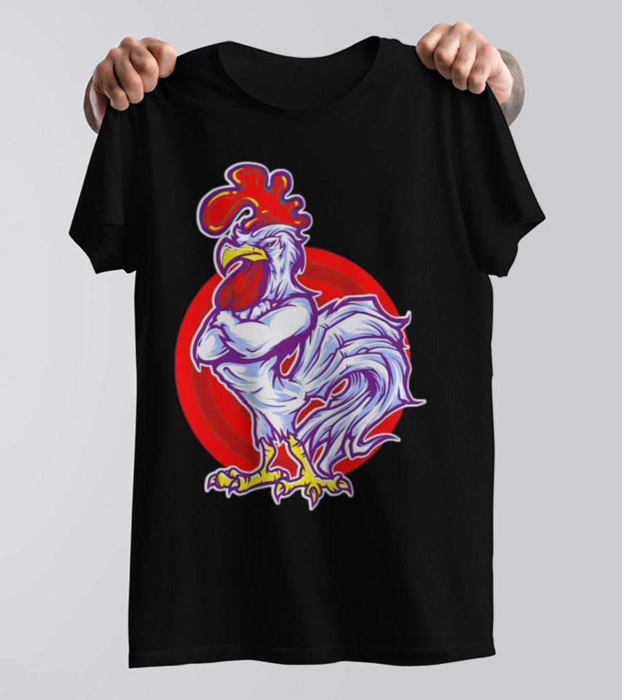Cookei Chicken Muscle Rooster T-Shirt