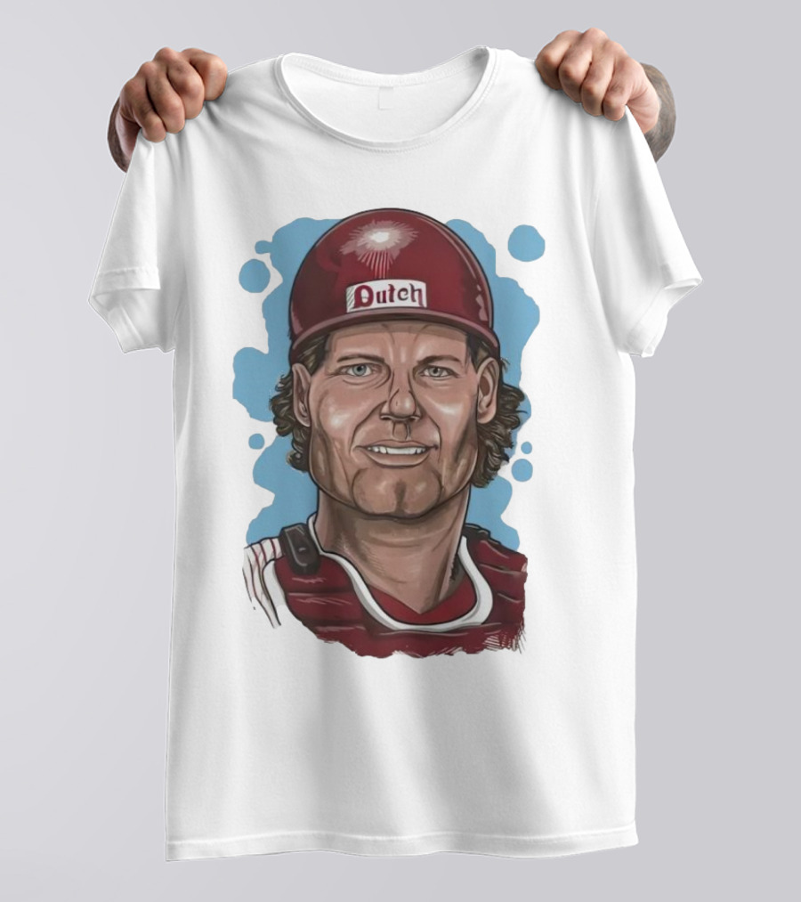 Darren Daulton Philadelphia Phillies Dutch Cartoon T-Shirt