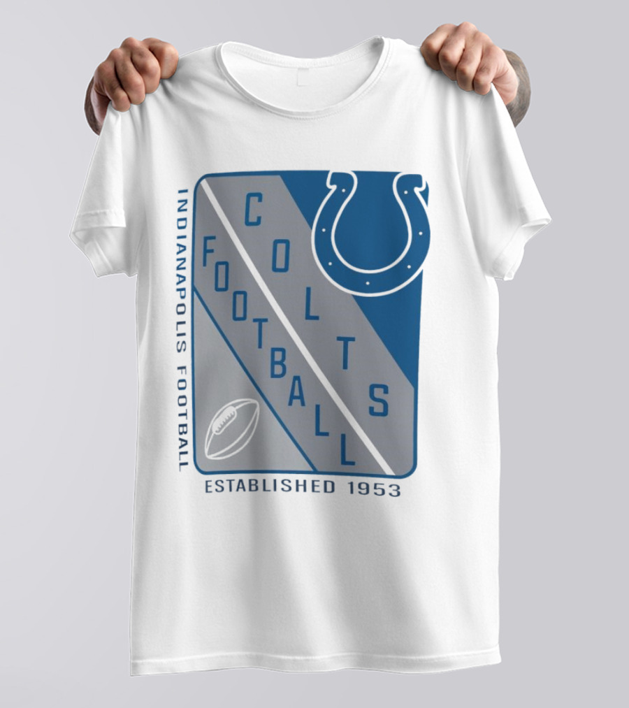 Indianapolis Colts Football Shield Established 1953 T-Shirt