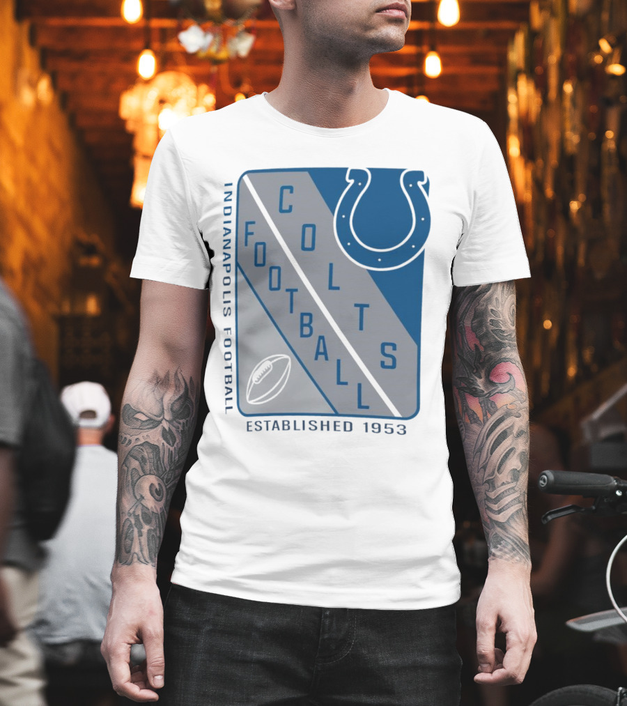 Indianapolis Colts Football Shield Established 1953 T-Shirt