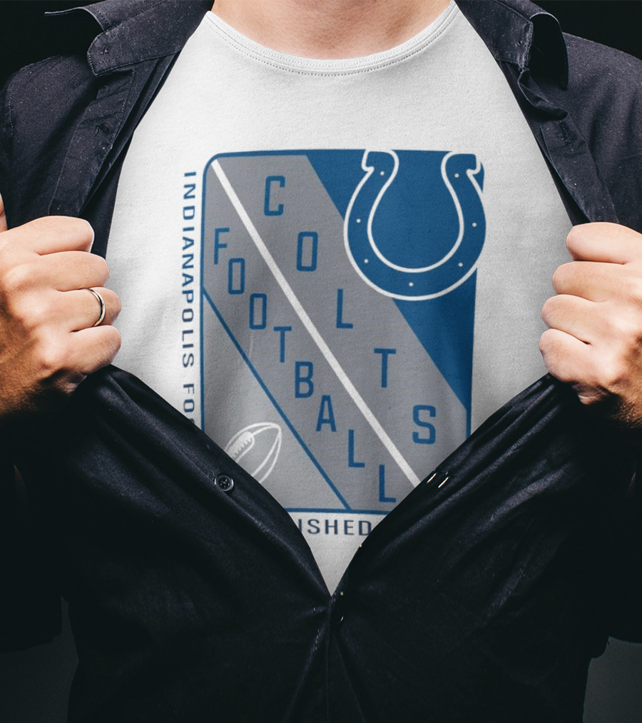 Indianapolis Colts Football Shield Established 1953 T-Shirt