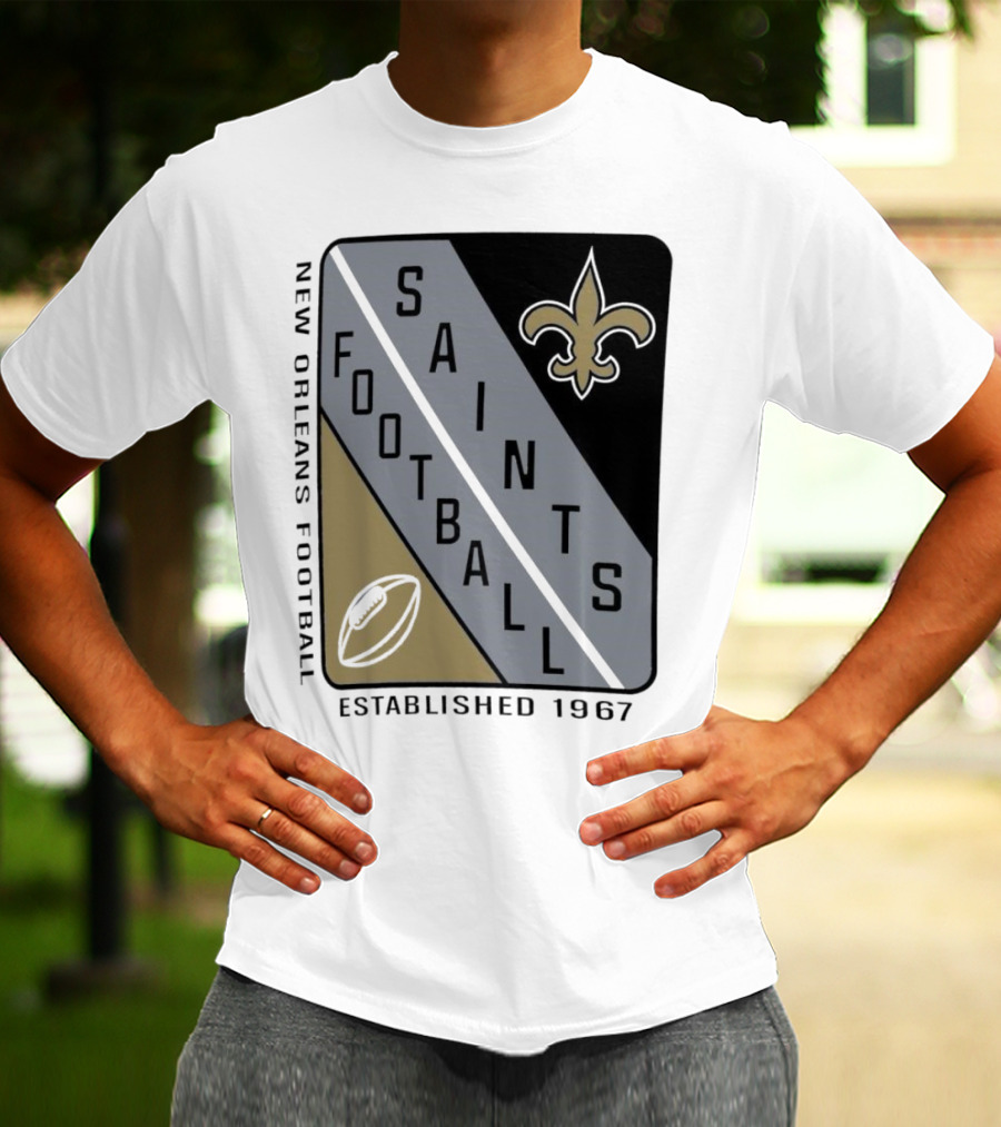 New Orleans Saints Football Shield Established 1967 Fleur-de-lis T-Shirt