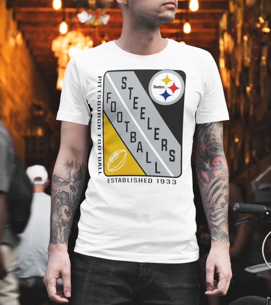 Pittsburgh Steelers Football Established 1933 Shield T-Shirt