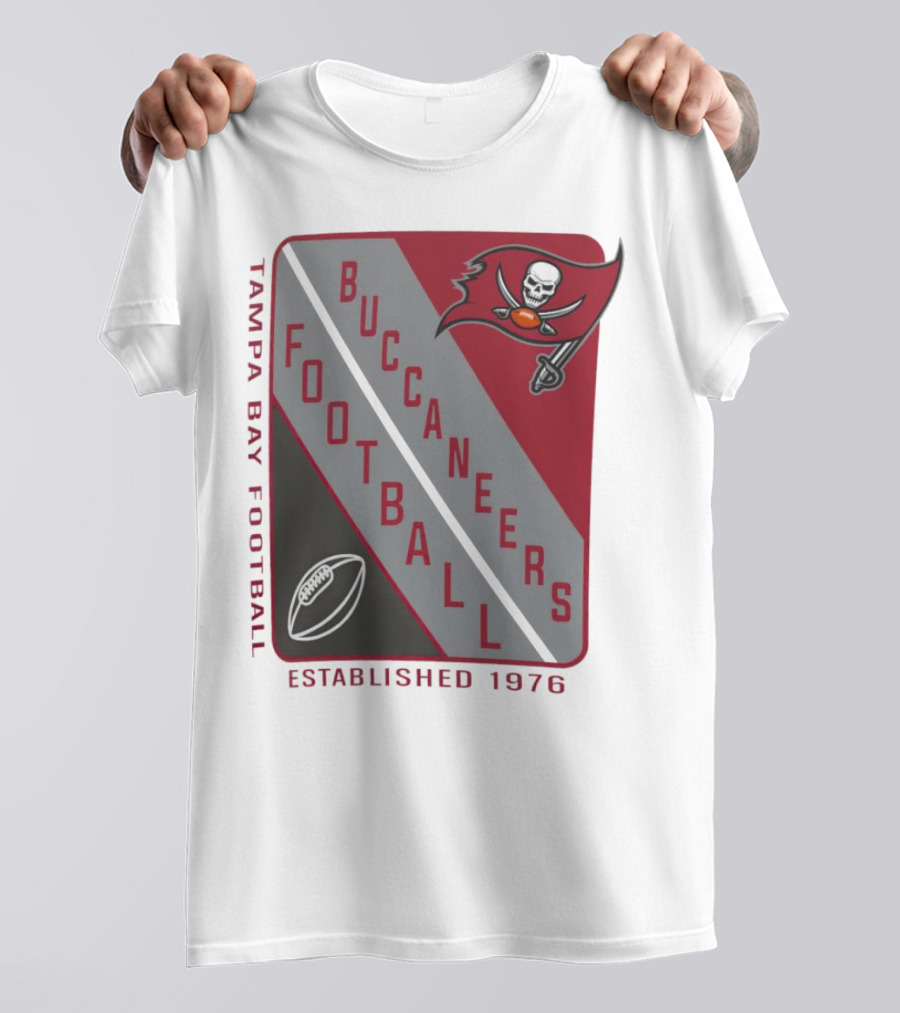 Tampa Bay Buccaneers Football Established 1976 Shield T-Shirt