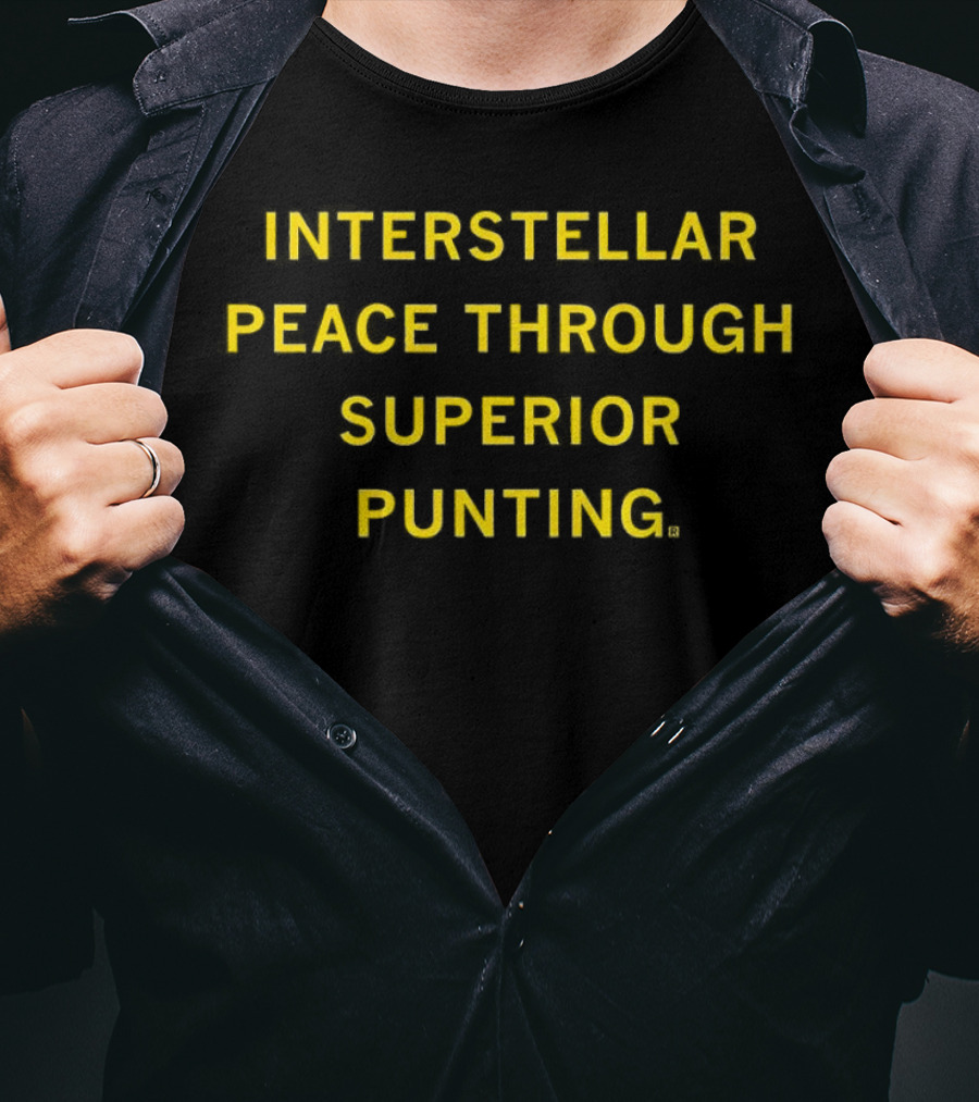 Iowa Hawkeyes Kirk Ferentz Interstellar Peace Through Superior Punting T-Shirt