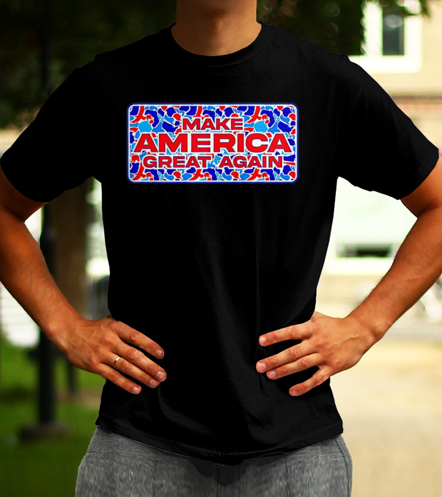 Make America Great Again Camo Red Blue White T-Shirt
