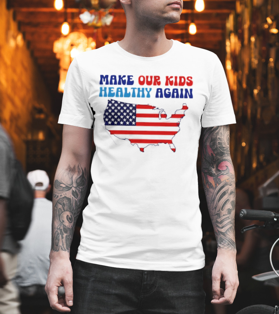 Make Our Kids Healthy Again United States Map T-Shirt