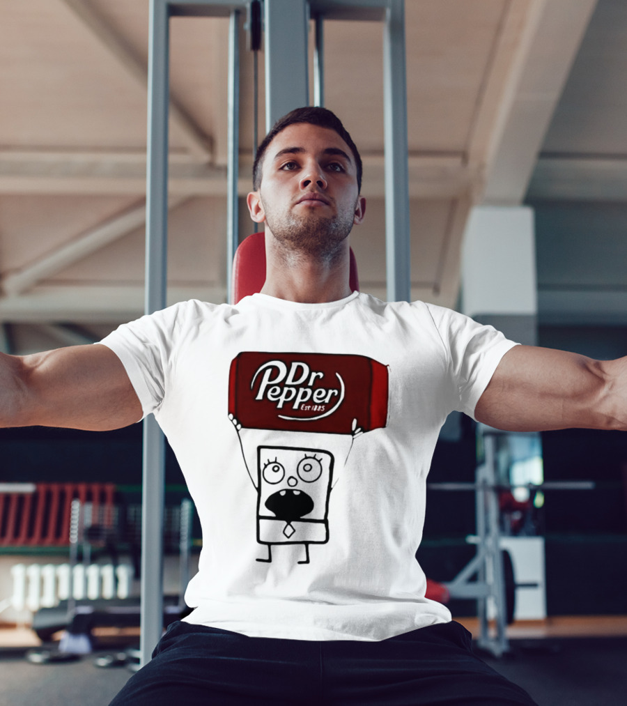 Dr Pepper Est 1885 Character Holding Red Can T-Shirt