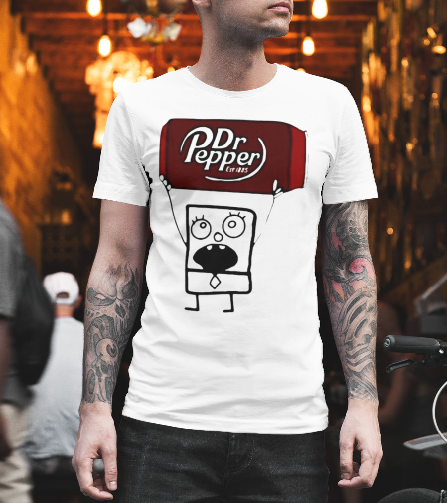 Dr Pepper Est 1885 Character Holding Red Can T-Shirt