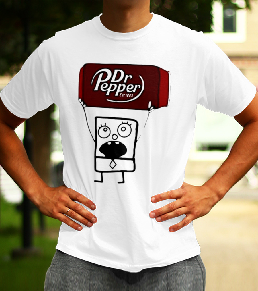 Dr Pepper Est 1885 Character Holding Red Can T-Shirt