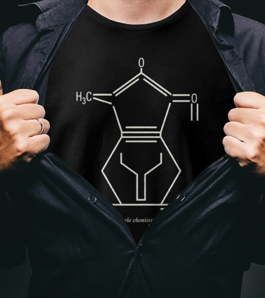 Fig. 1 The Chemistry Of Coffee Molecular Structure T-Shirt