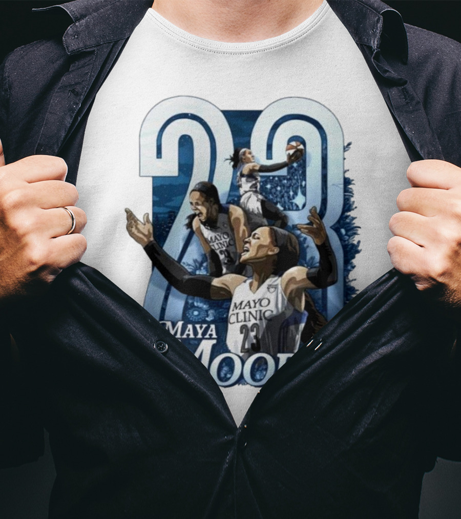 Maya Moore 23 Mayo Clinic Retro Basketball Legend T-Shirt