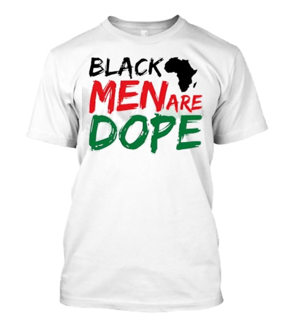 Black Men Are Dope Africa Silhouette Red Green T-Shirt