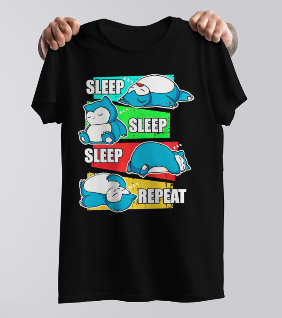 Sleep Sleep Sleep Repeat Snorlax Pokémon Life T-Shirt