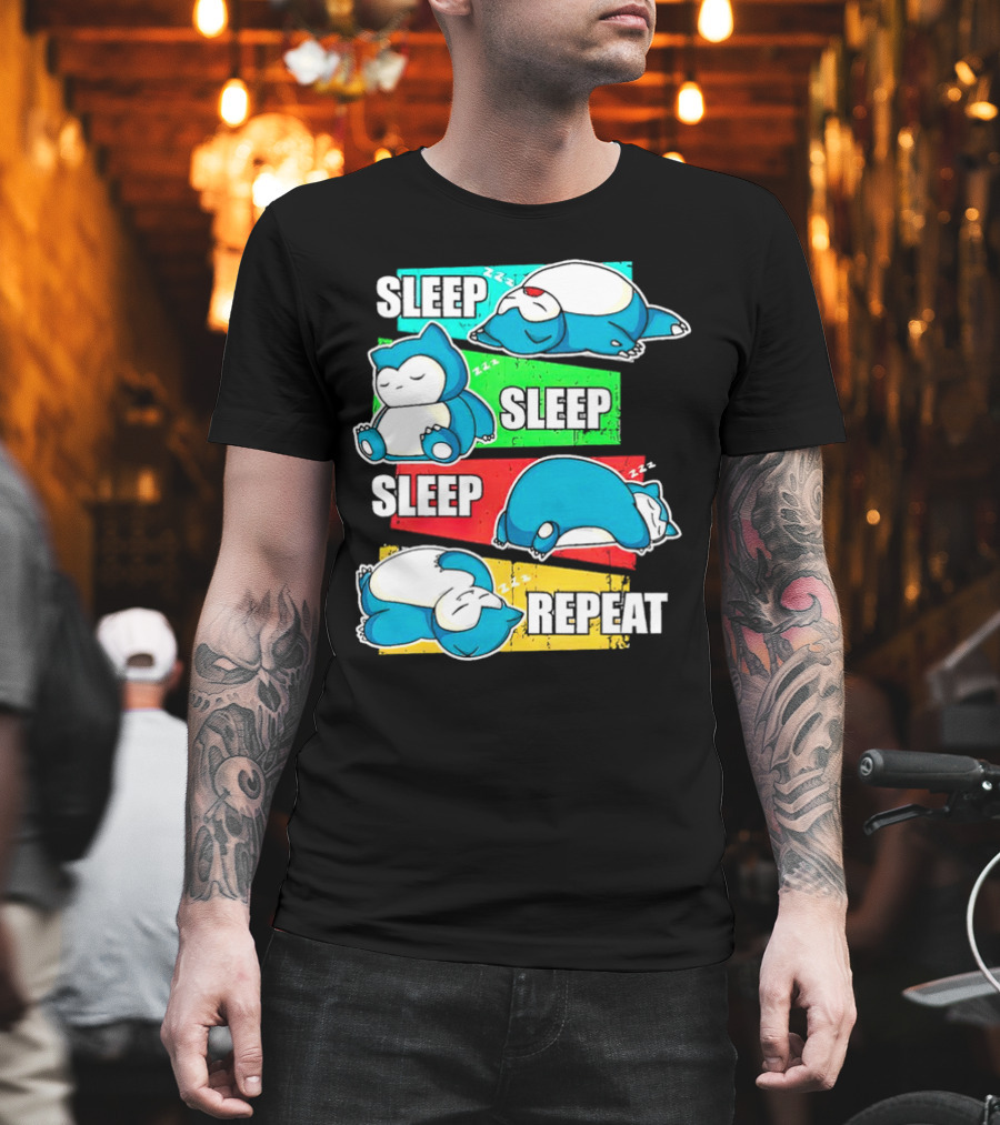 Sleep Sleep Sleep Repeat Snorlax Pokémon Life T-Shirt
