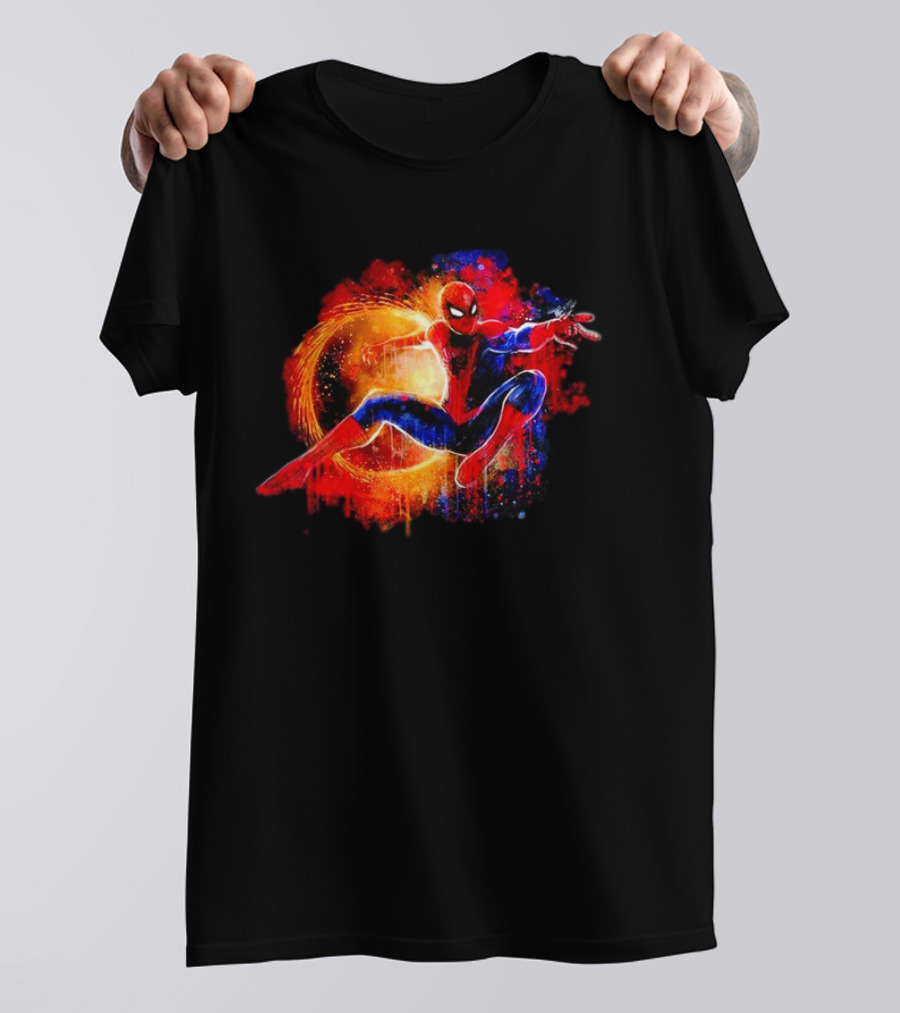 Spiderman Dynamic Splash Through The Vivid Spiderverse T-Shirt