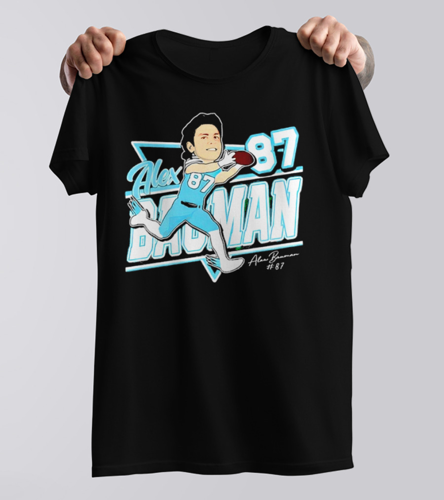 Tulane Green Wave Alex Bauman 87 Cartoon Football Character T-Shirt