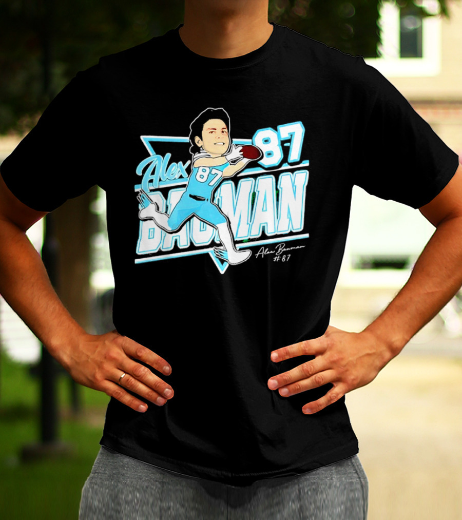 Tulane Green Wave Alex Bauman 87 Cartoon Football Character T-Shirt