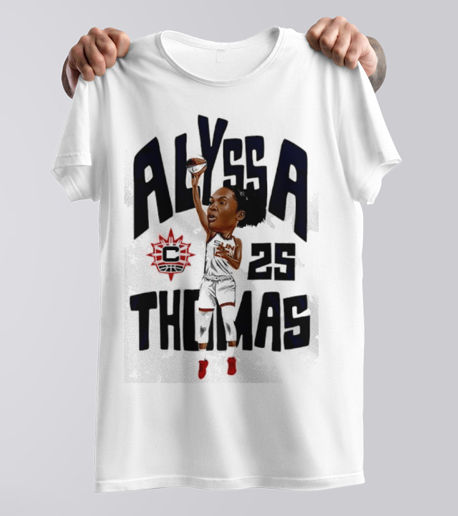 Alyssa Thomas 25 Connecticut Sun Cartoon T-Shirt
